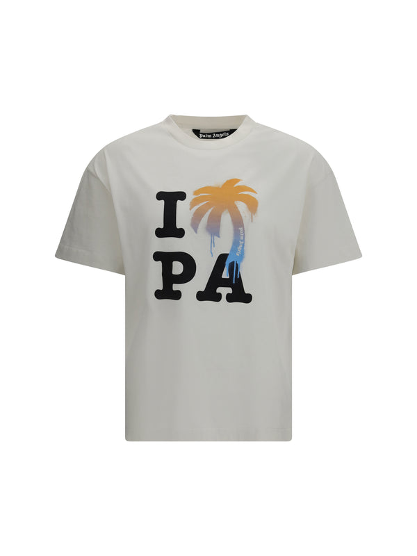 Palm Angels 100% COTTON t-shirt in white