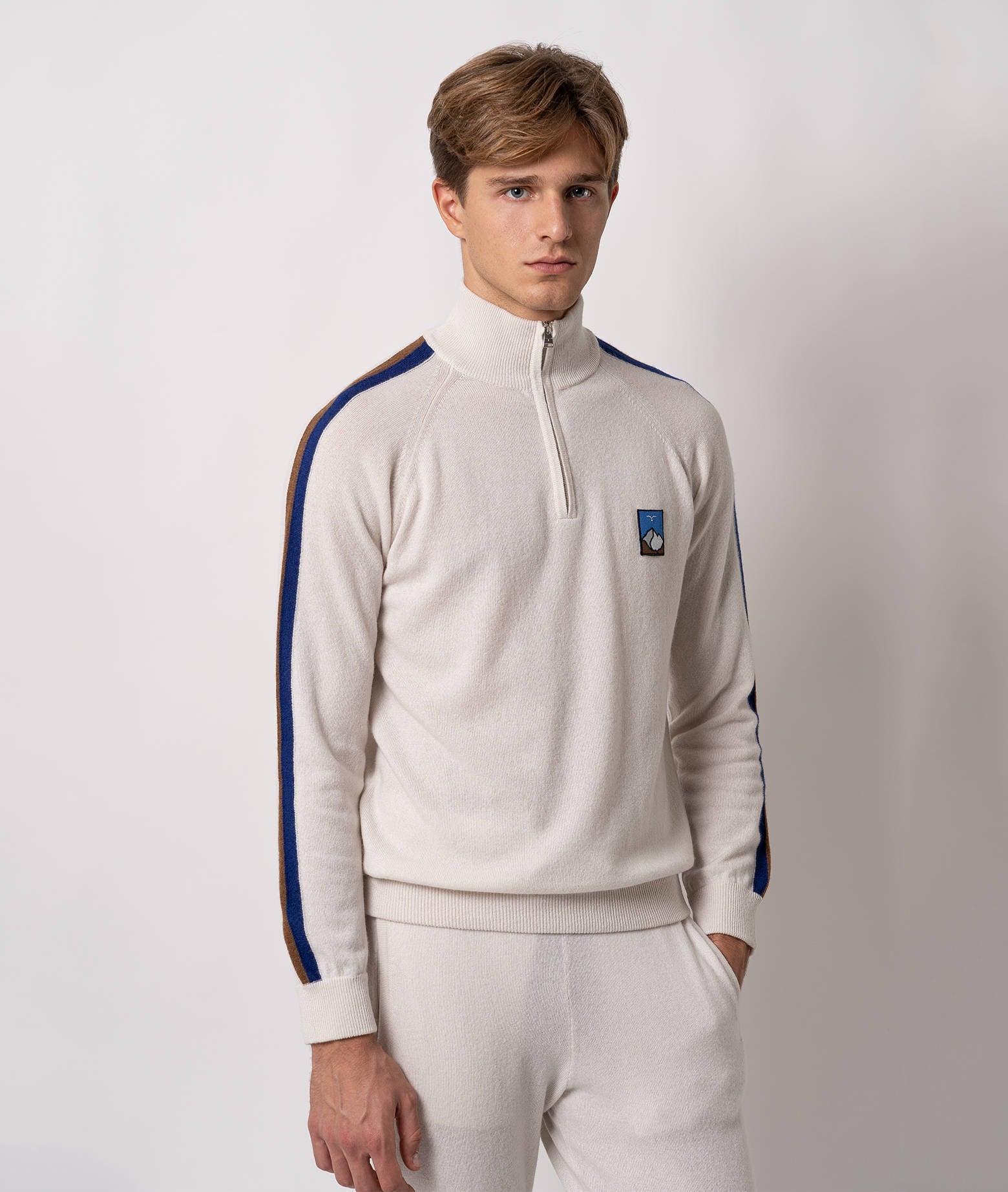 Cashmere Pullover Ski Collection Capsule Ivory Turtle Neck Sweater
