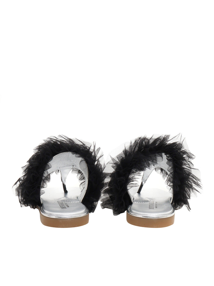 Thong sandals Black Leather