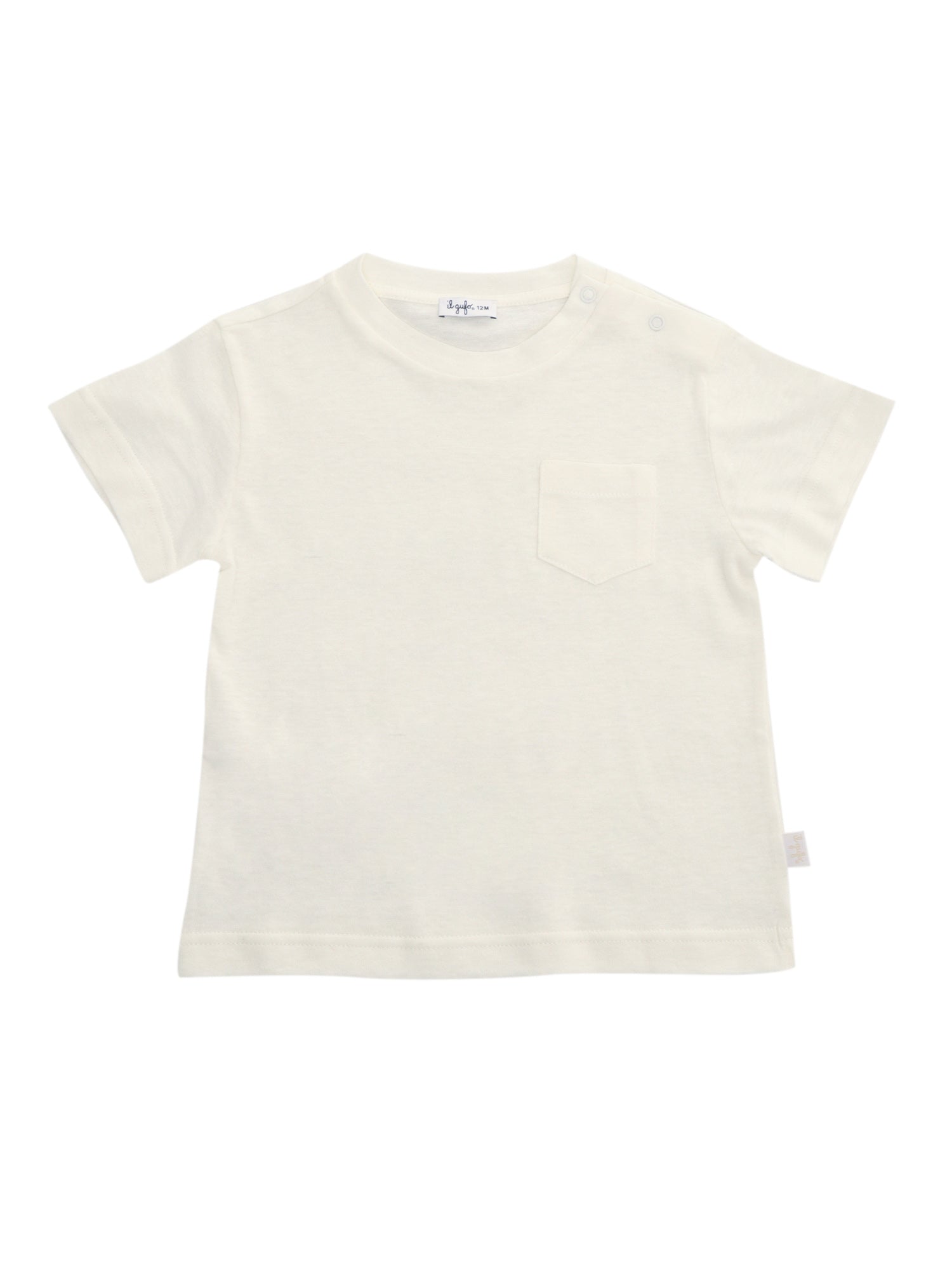 SHORT SLEEVED T-SHIRT White Cotton Linen Sleeves