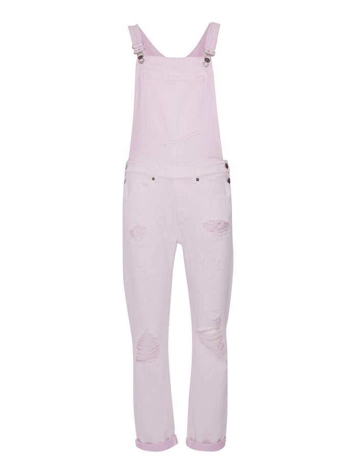 Pink denim overalls Cotton Dungarees