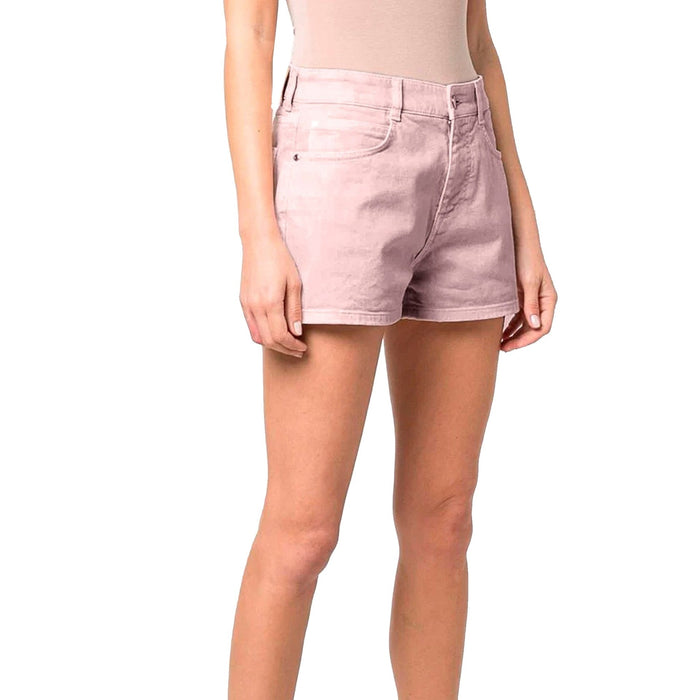 Stella Mccartney Denim Shorts Pink Cotton Elastane