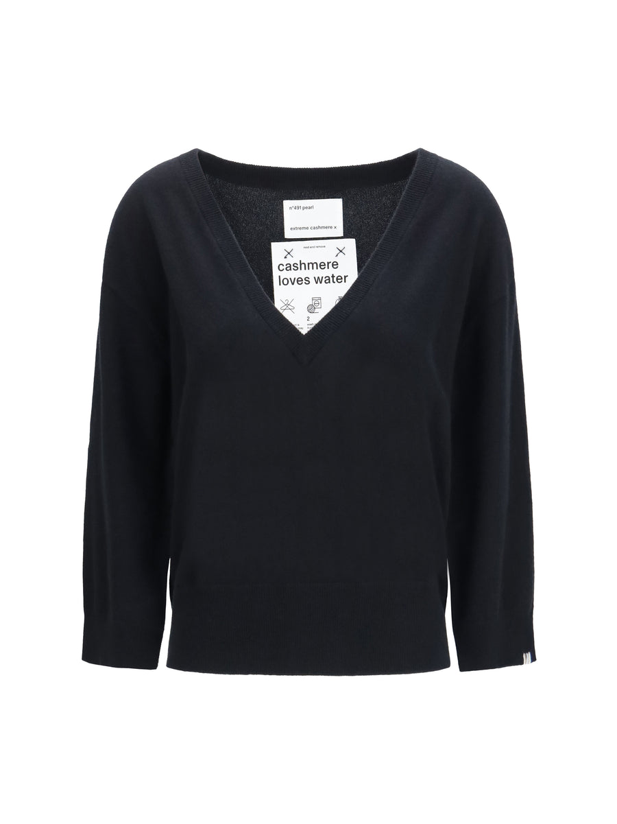 N°491 Pearl Cashmere Sweater Raven Kashmir/capra Hircus