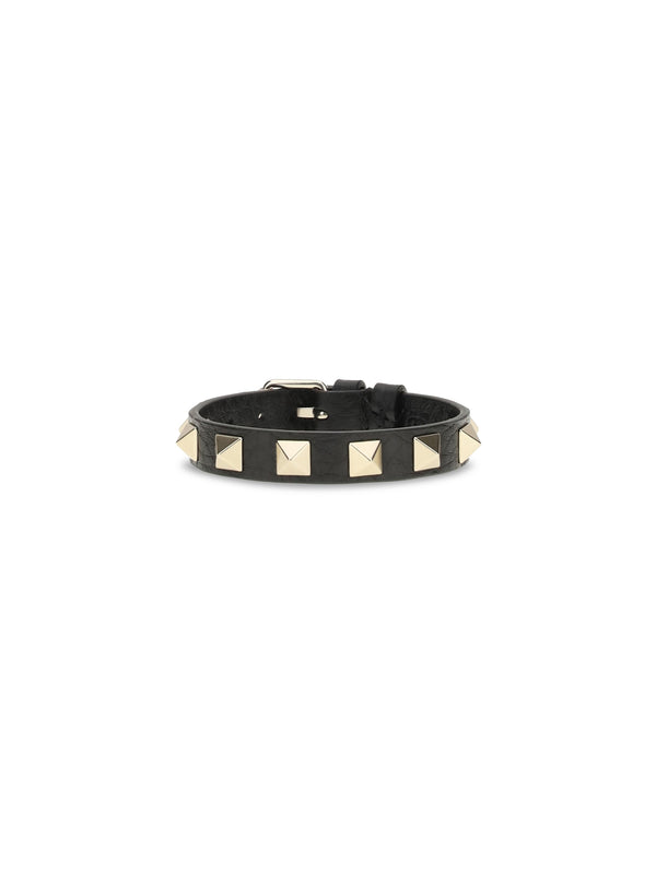 Leather Bracelet Rockstud Vitello Black Calf Bracelets