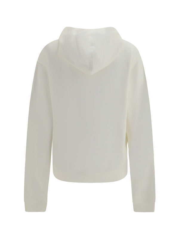 Hoodie Cotton And Cashmere Jersey White-Multicolour White/multicolour Sweatshirts