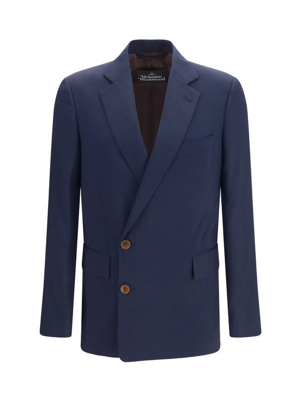 Rafael Jacket Navy Fleece Wool Ovis Aries