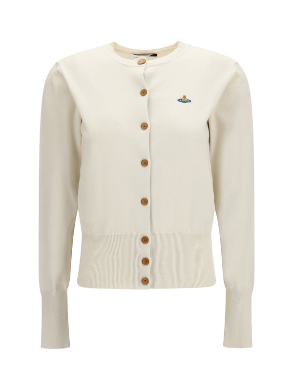 Bea Cardigan Dove White Cotton; Kashmir/capra Hircus