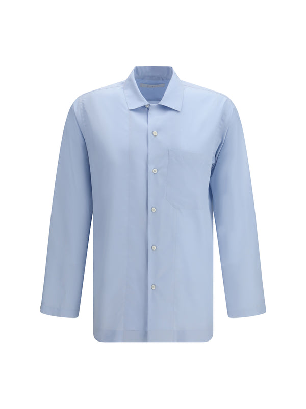 Umit Benan 100% Silk shirt in blue