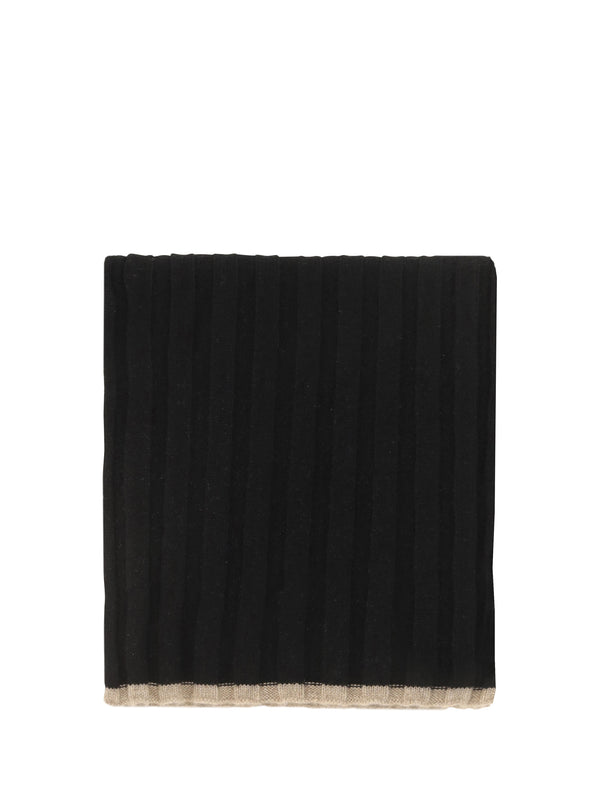 Brunello Cucinelli 100% Kashmir/Capra Hircus scarf in black