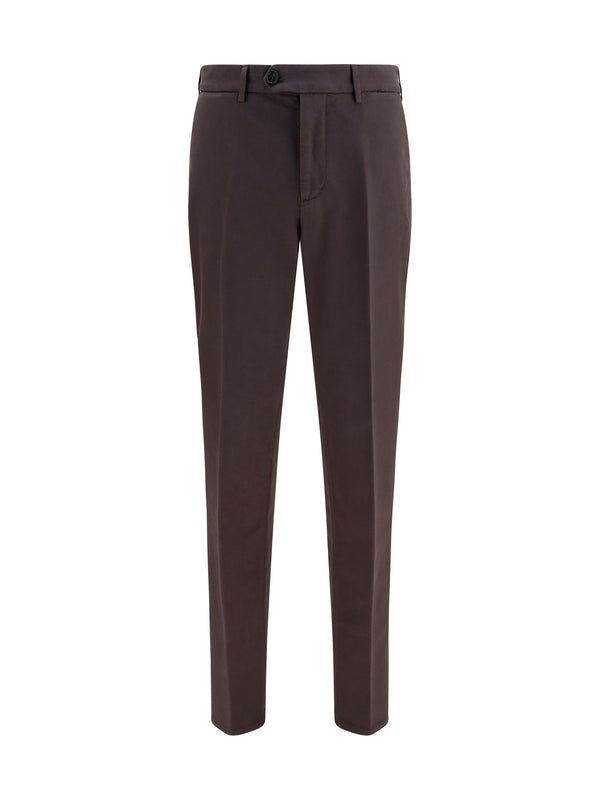 Brunello Cucinelli 100% cotton trousers in brown