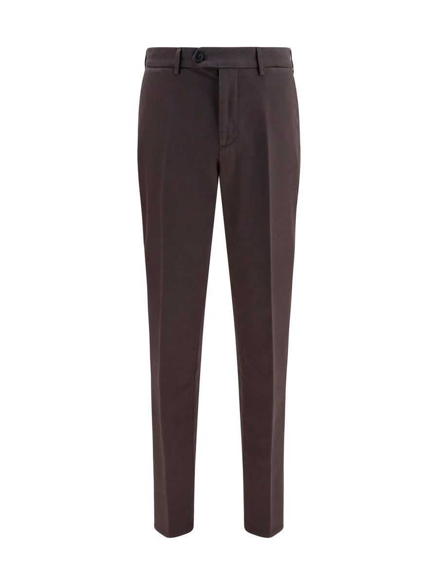 Brunello Cucinelli 100% cotton trousers in brown