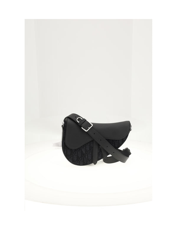 Clutch Bag Black Calf Leather Black/multicolour (bos Taurus)