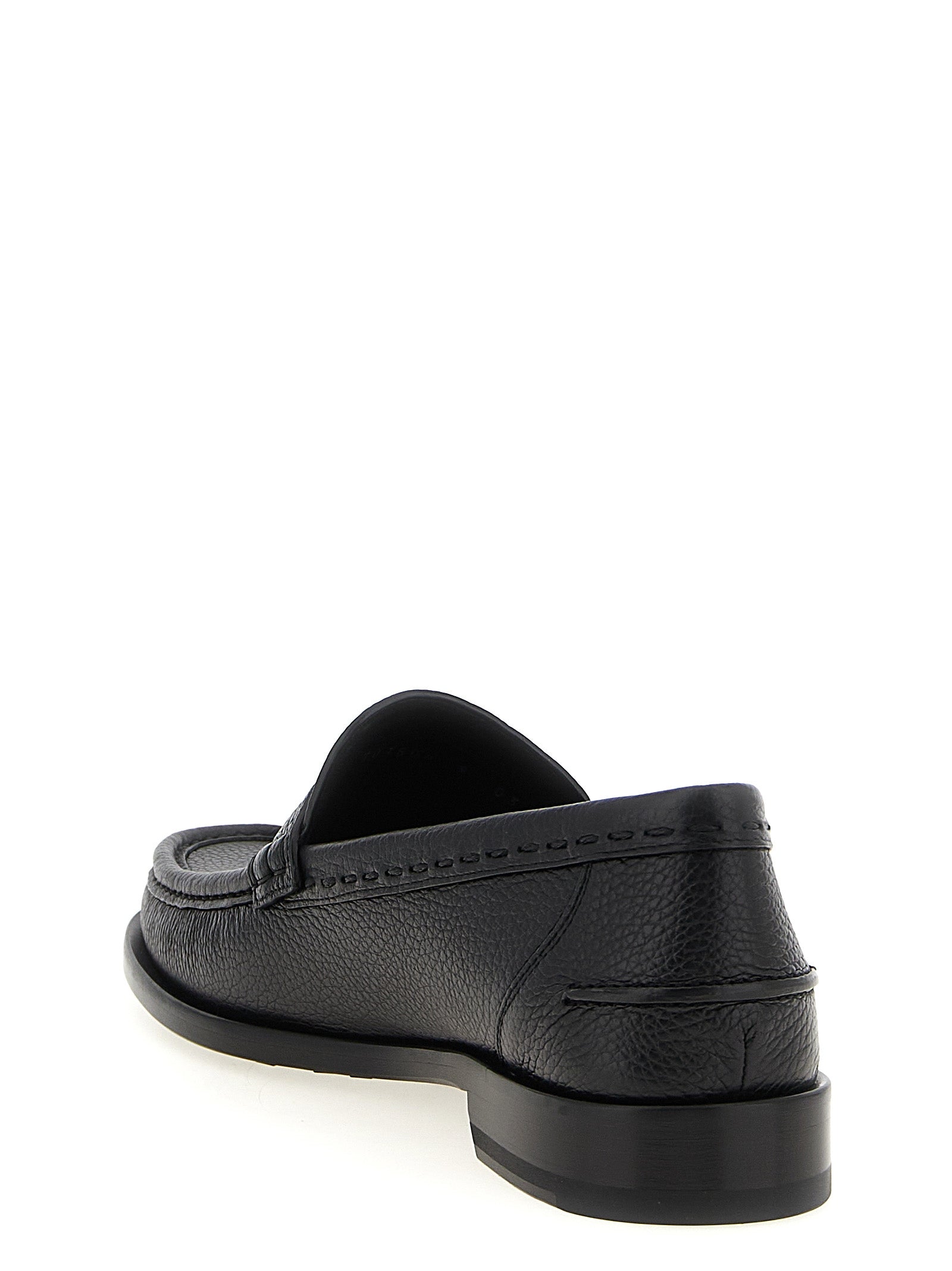 FF Metal loafers Black Calfskin Leather (bos Taurus)