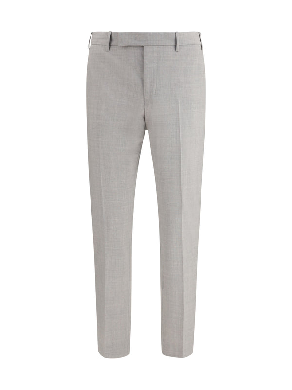 Pt Torino 95% Fleece Wool Ovis Aries trousers in gray