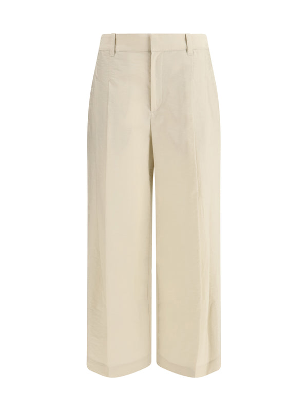 Brunello Cucinelli 75% Cotton trousers in beige