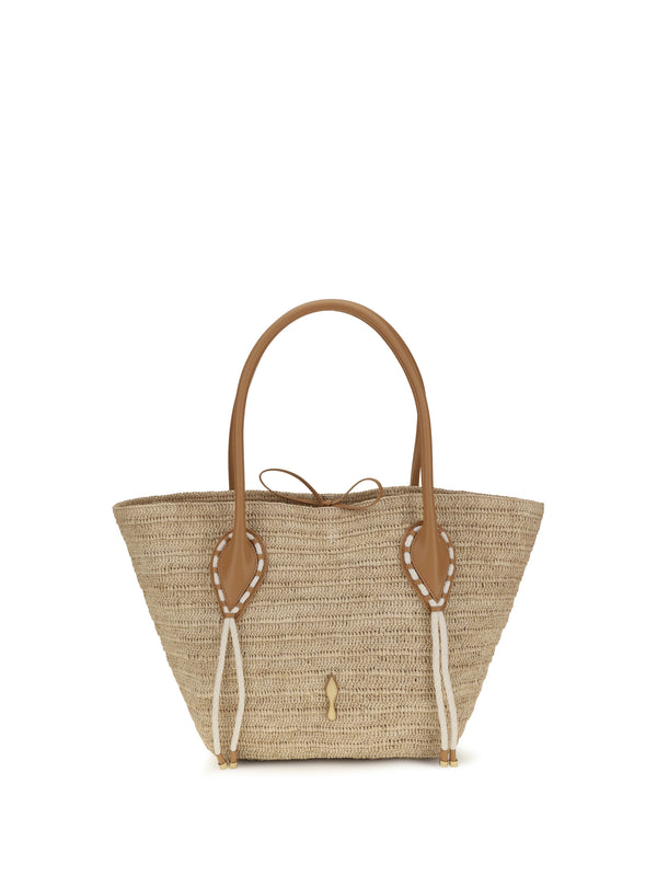 Christian Louboutin 100% Raffia shoulder bag in beige