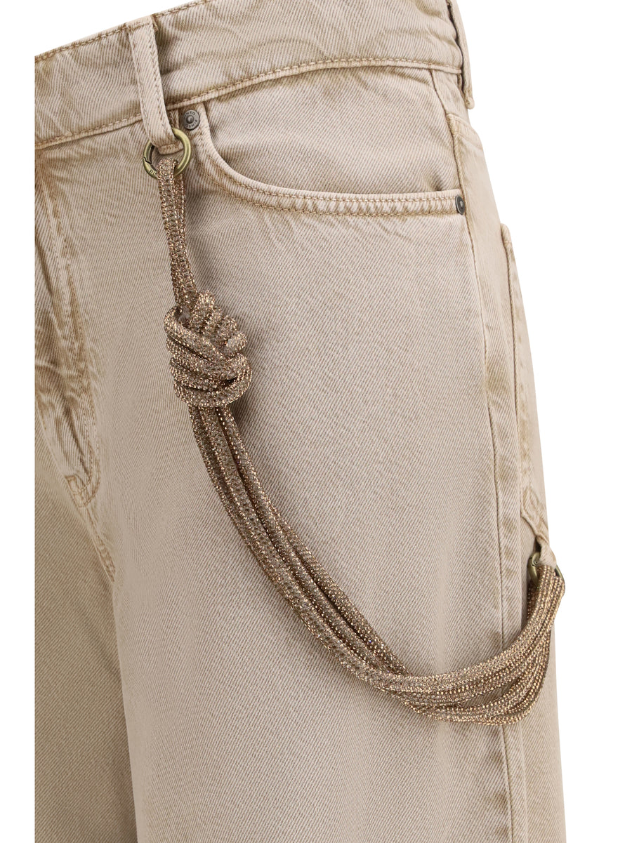 Jeans Lauryn Beige Beige-macrocistide Cotton
