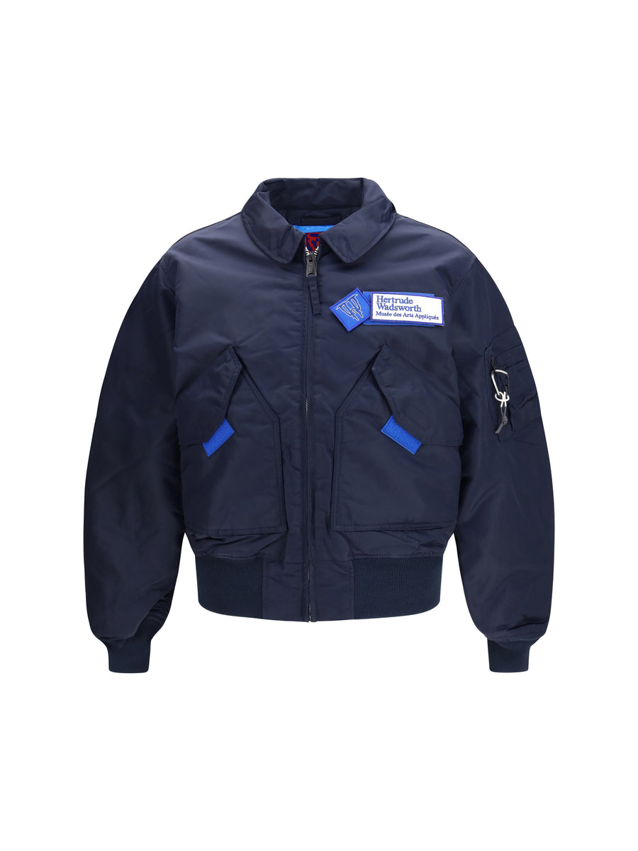 Bomber Jacket Navy Nylon