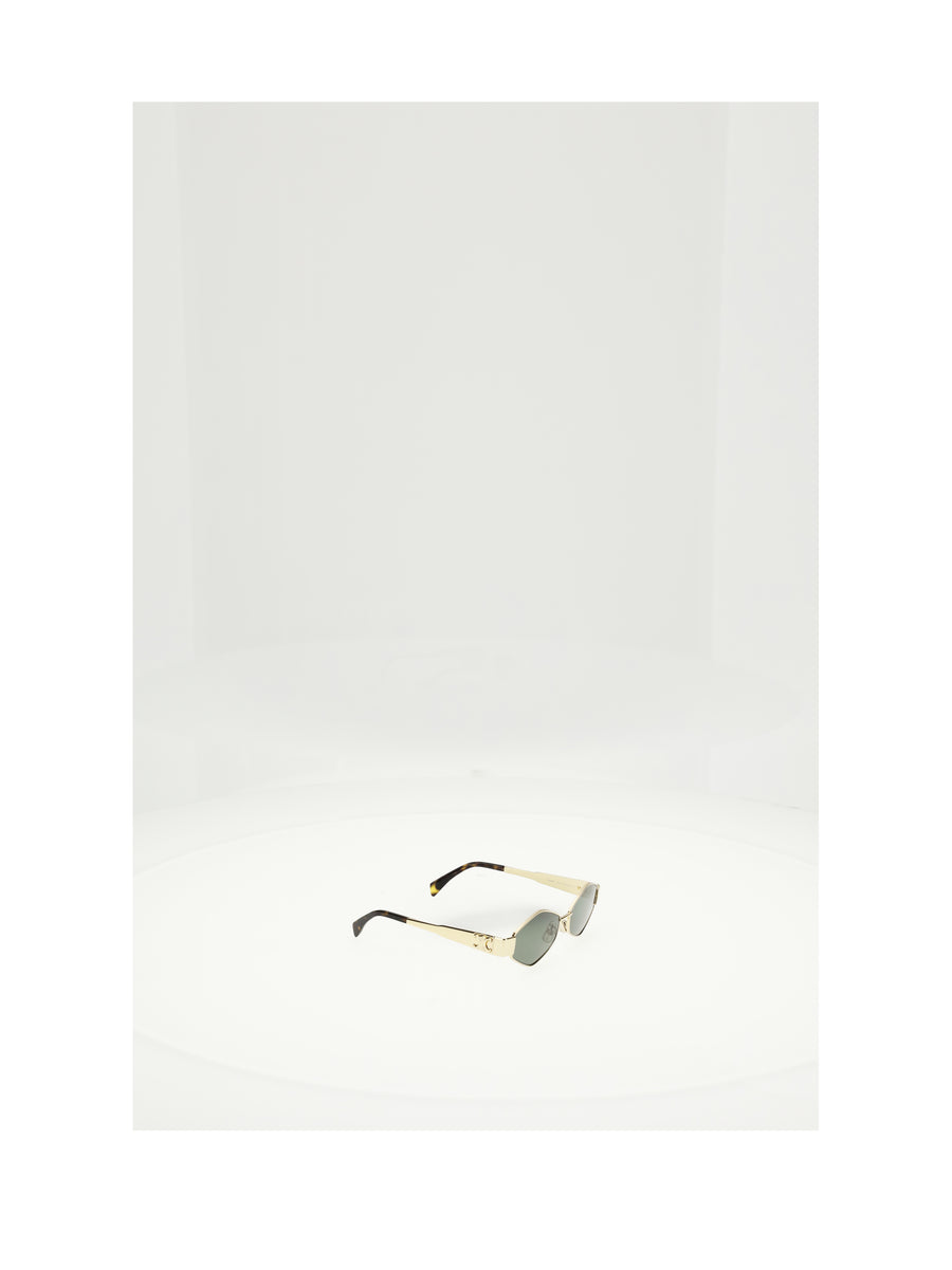 Sunglasses Triomphe Metal 02 Gold-Green Gold/green