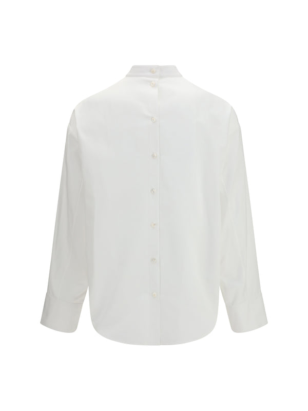 Layered Shirt White Cotton