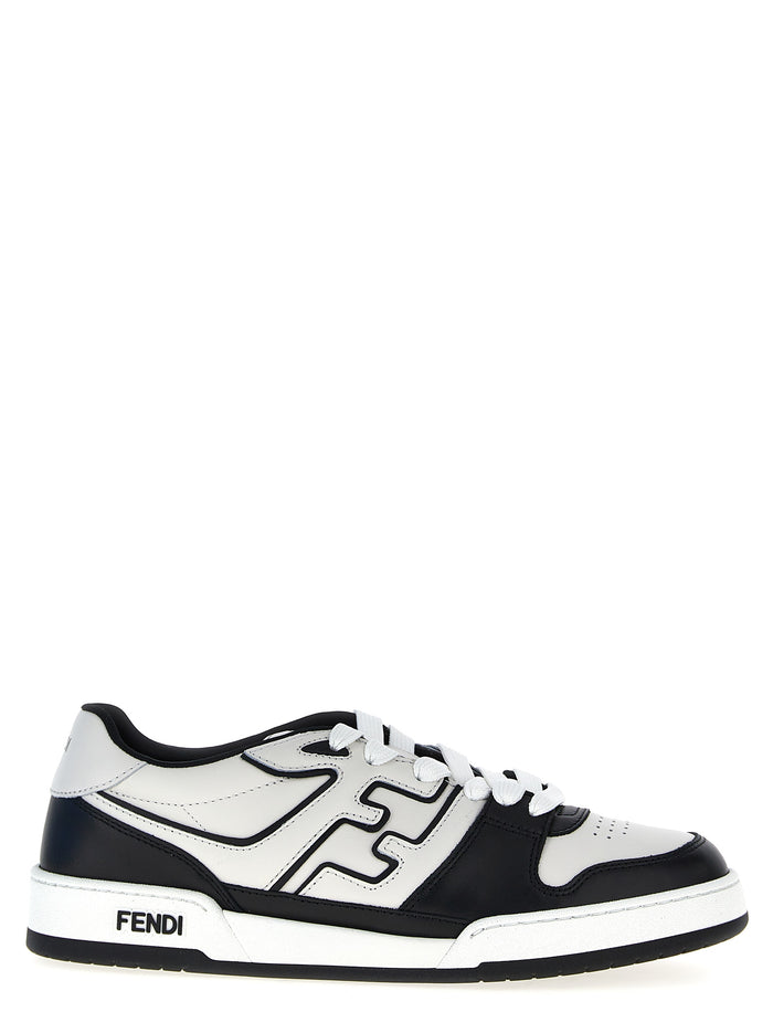 Fendi Match sneakers White/black Calfskin Leather (bos Taurus)