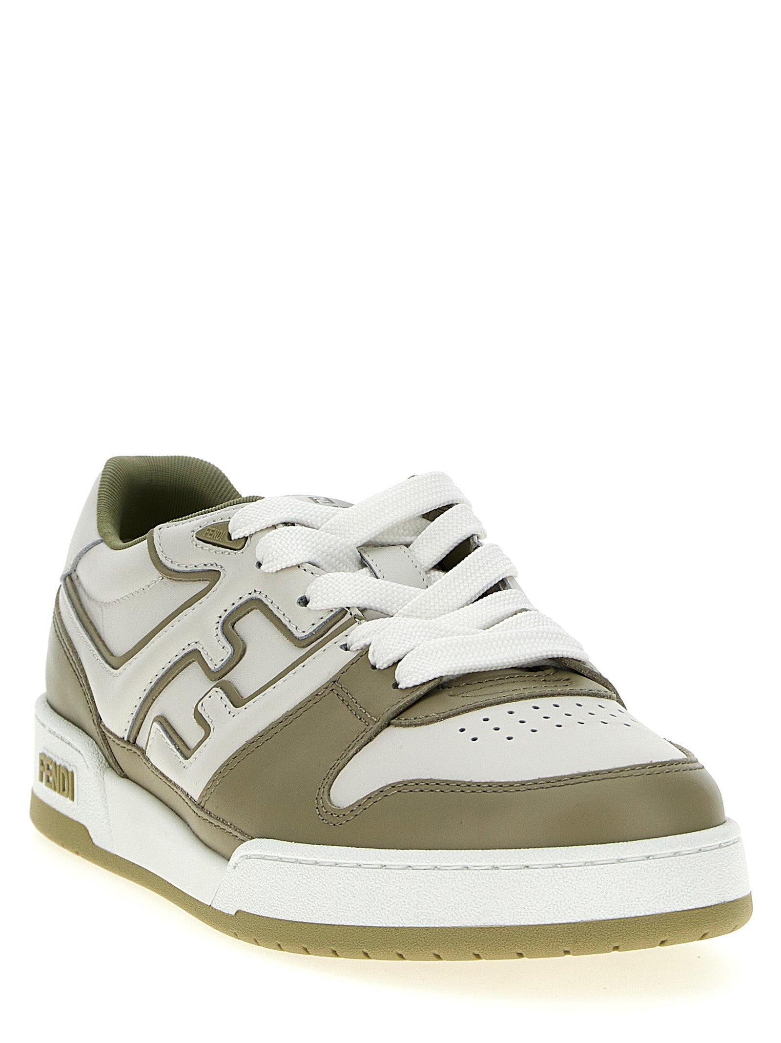 Fendi Match sneakers Green Calfskin Leather (bos Taurus)