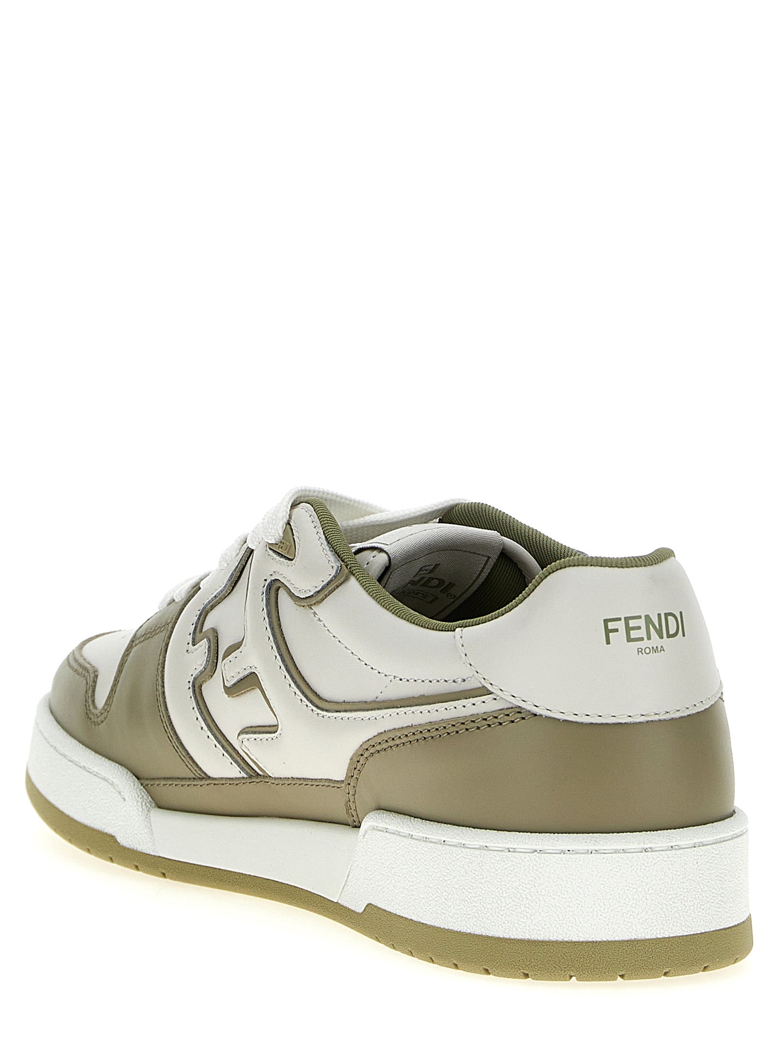 Fendi Match sneakers Green Calfskin Leather (bos Taurus)