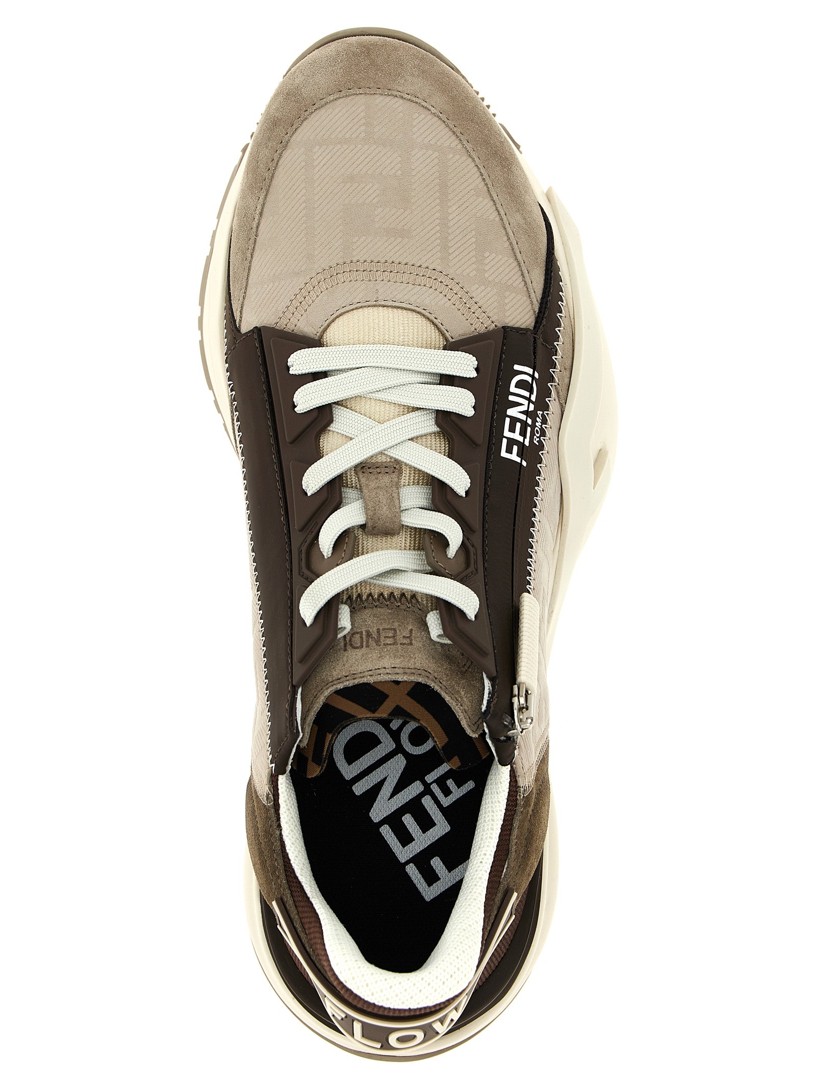 Fendi Flow Sneakers Multicolor Calfskin Leather (bos Taurus)