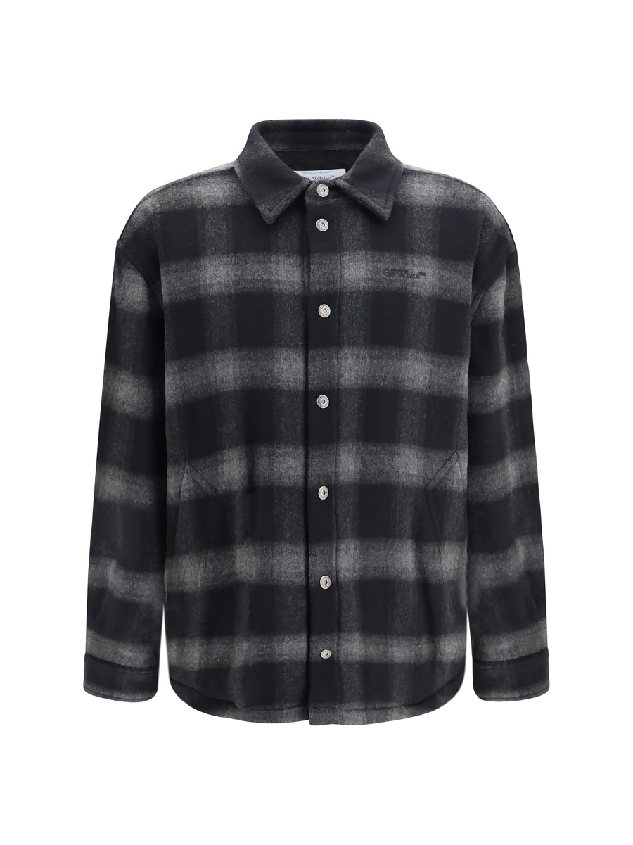 Off-White Outer: 70% wool jacket in black