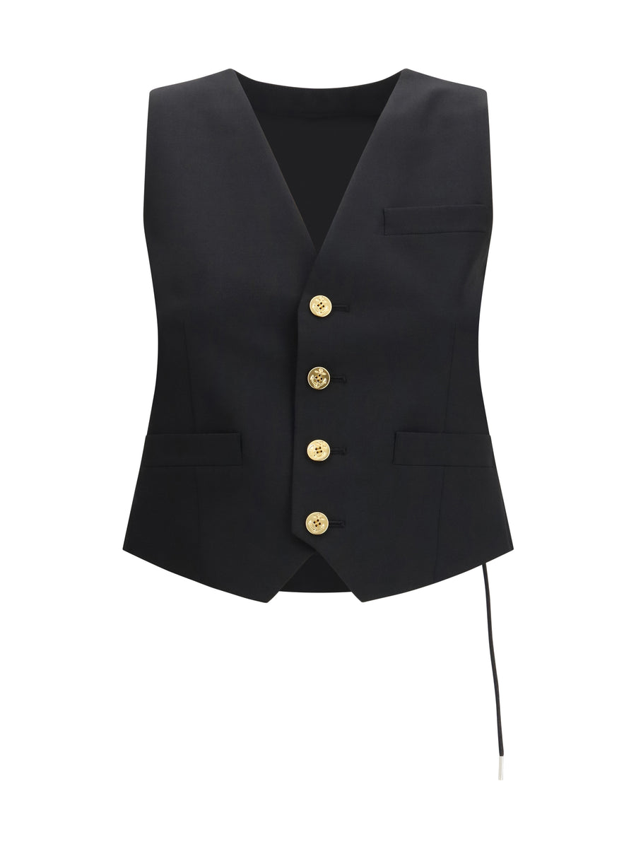 Sacai 70% Polyester vest in black