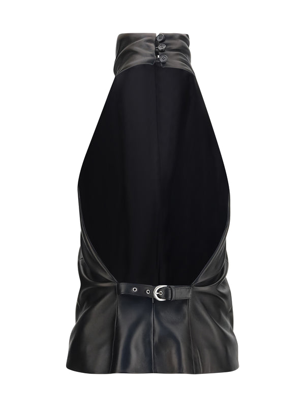 Leather Top Rone Black Lamb Tops