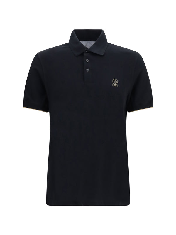 Cotton Polo Nero+amaretto Shirts