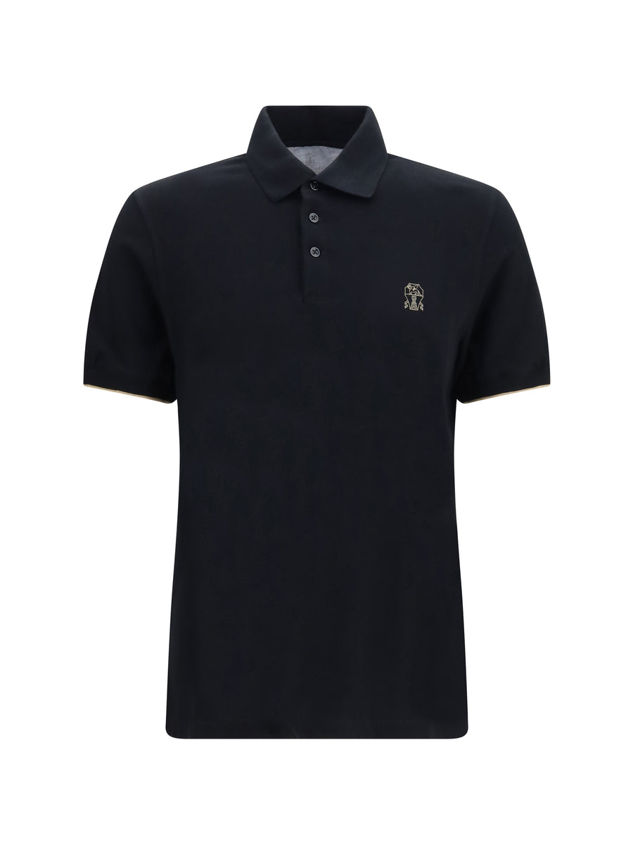Cotton Polo Nero+amaretto Shirts