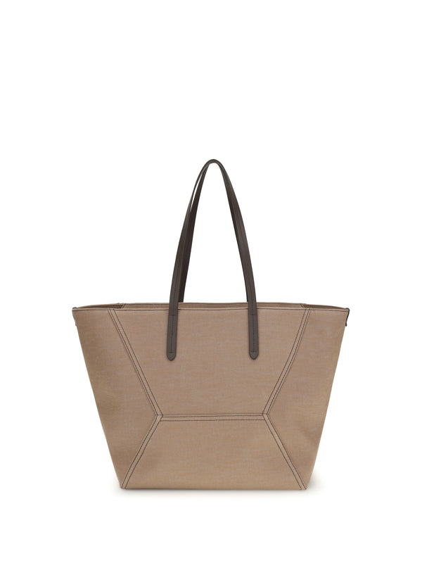 Brunello Cucinelli 100% cotton tote bag in beige