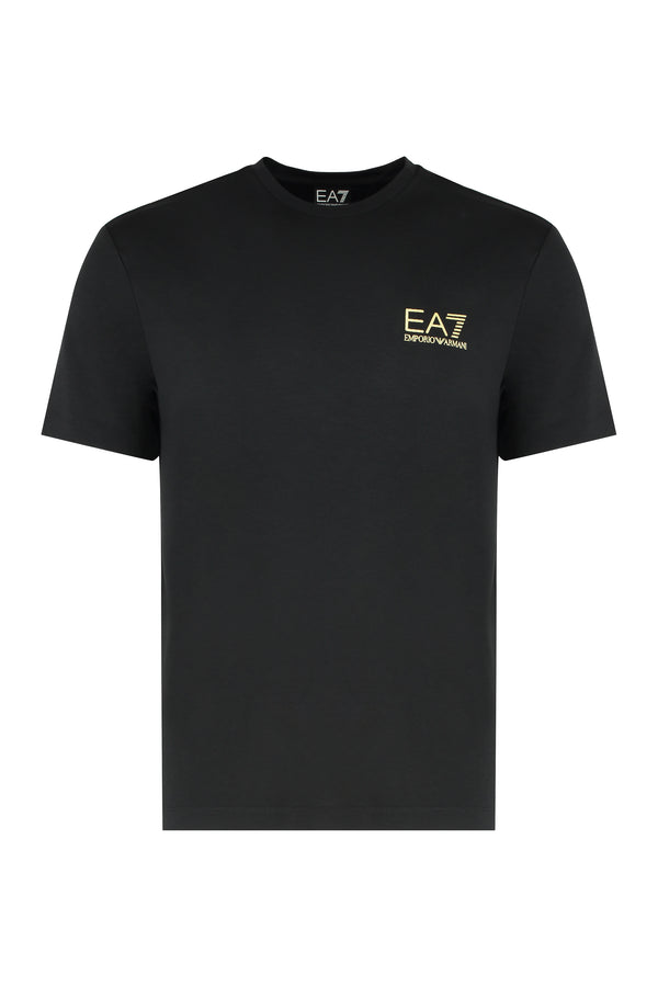 Logo Print T-Shirt Black Viscose T-shirts