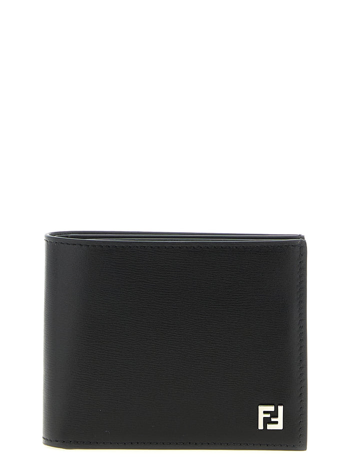 Squared FF wallet Black Calfskin Leather (bos Taurus) Wallets, Card Holders