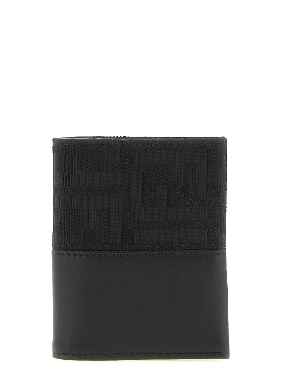 Fendi FF Zucca Jacquard Card Case — Black