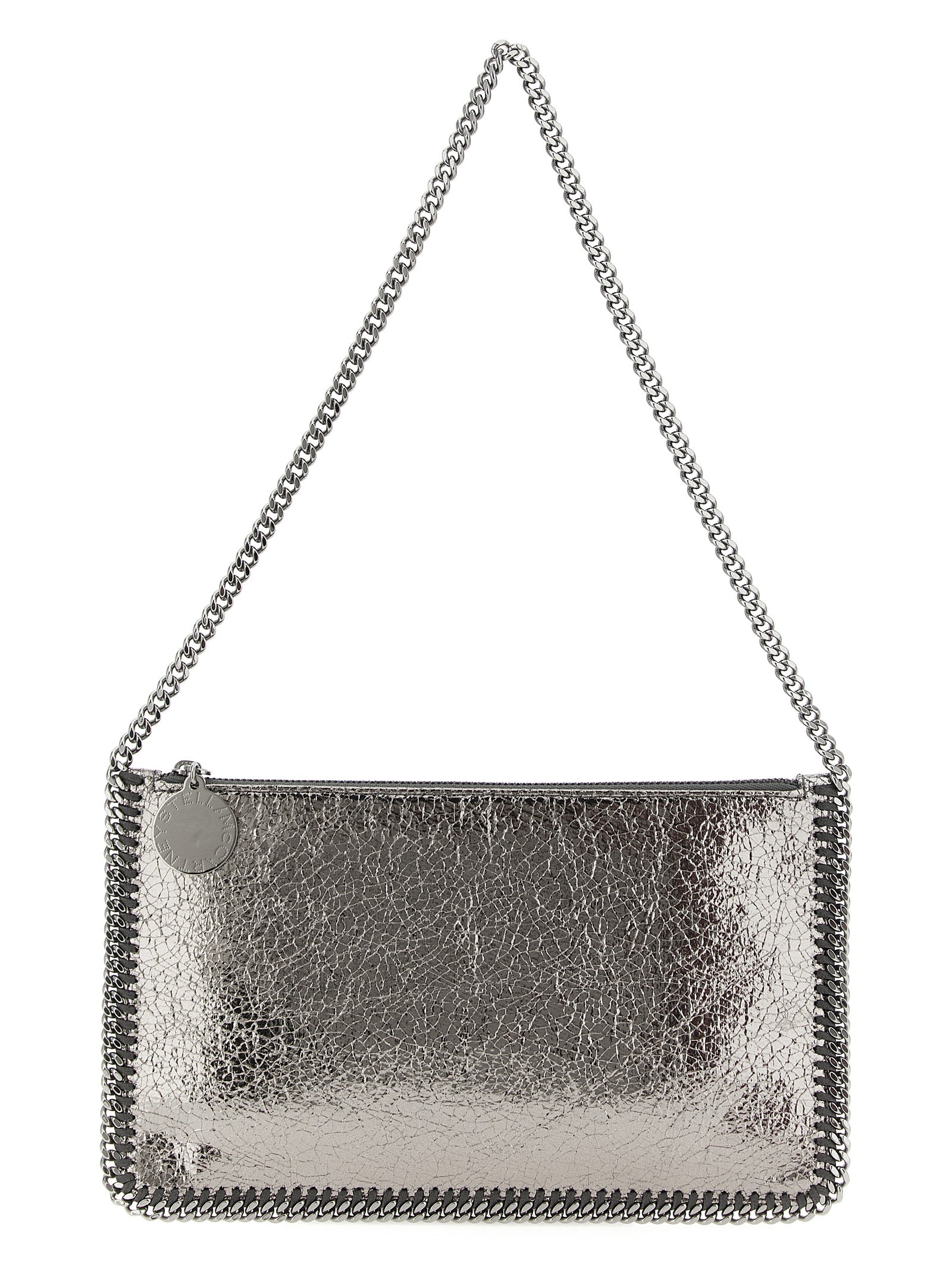 Falabella clutch Silver Polyester