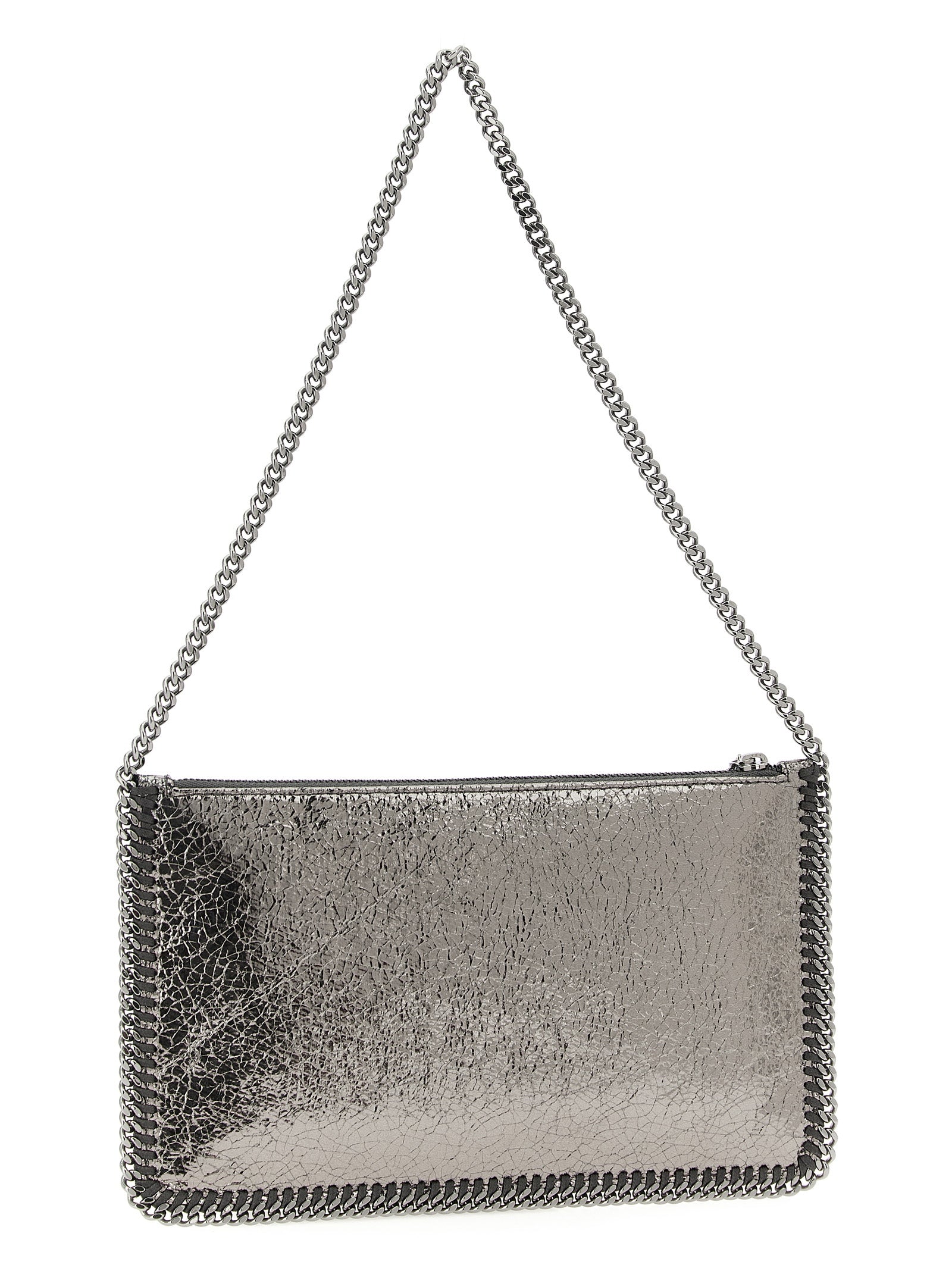 Falabella clutch Silver Polyester
