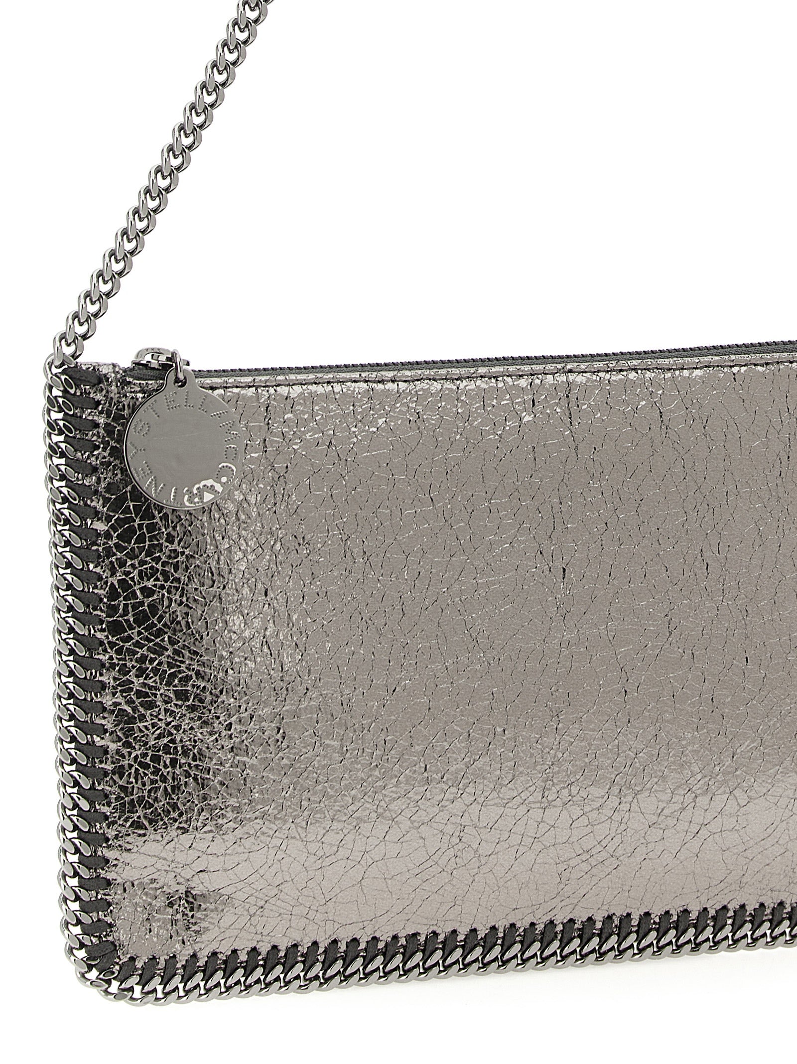 Falabella clutch Silver Polyester