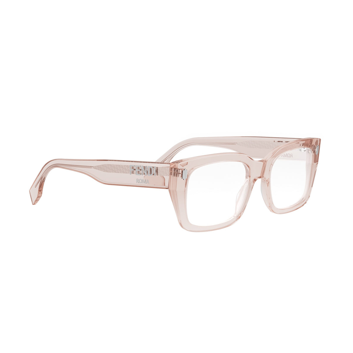 FE50094I Fendi Roma 072 Rosa trasparente Acetate Occhiali Da Vista