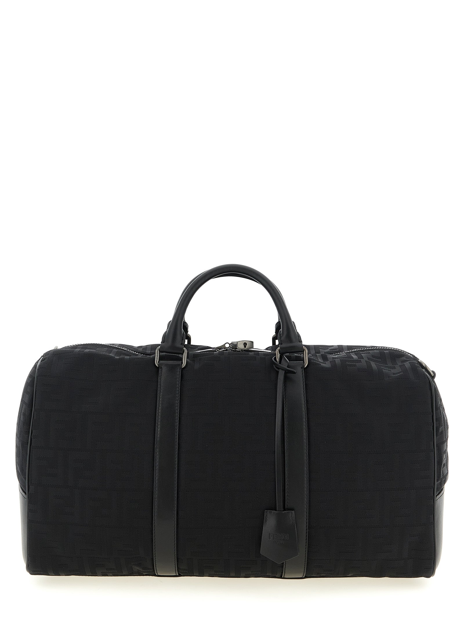 Medium FF duffel bag Black Polyamide Lifestyle