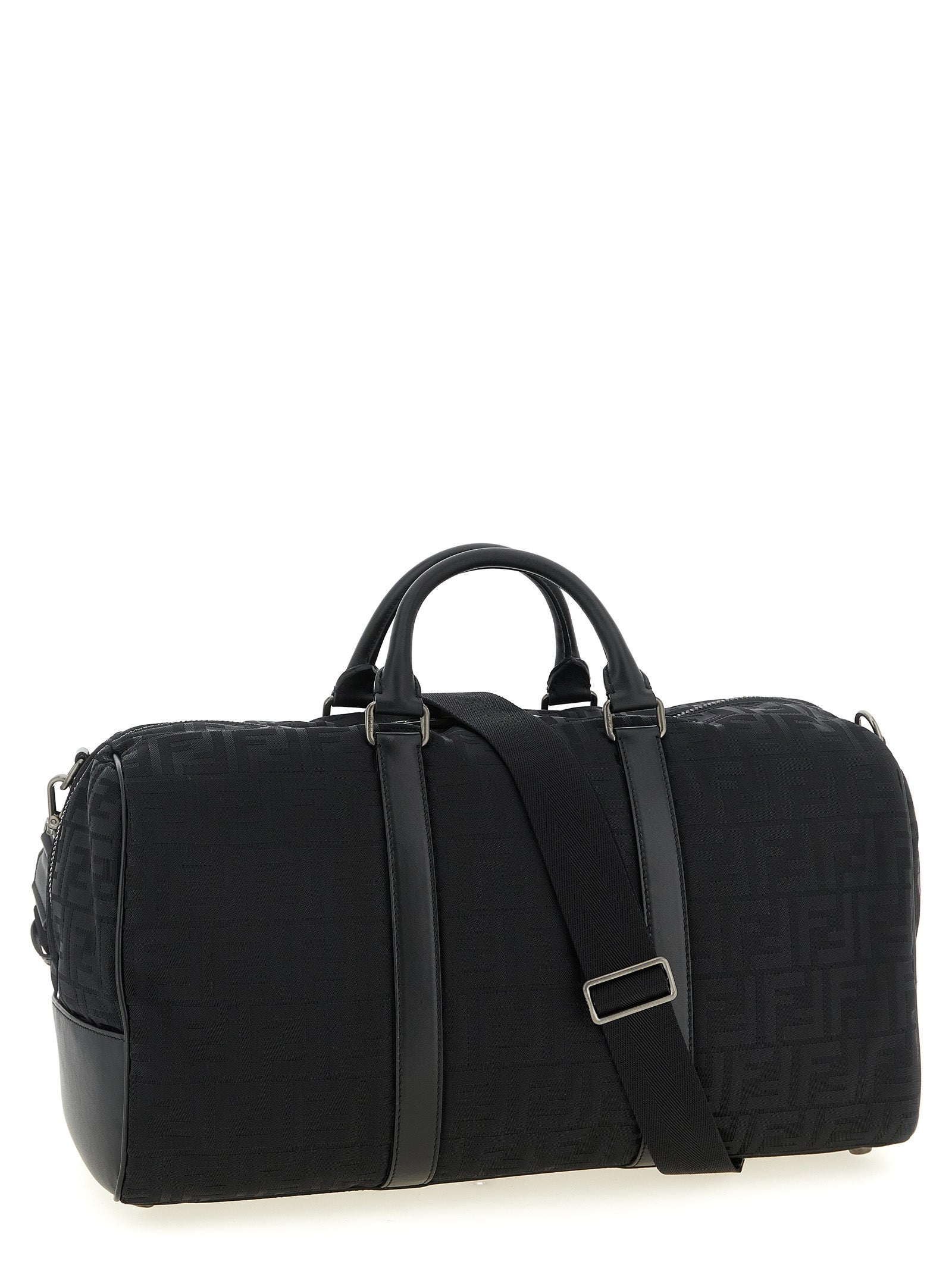 Medium FF duffel bag Black Polyamide Lifestyle
