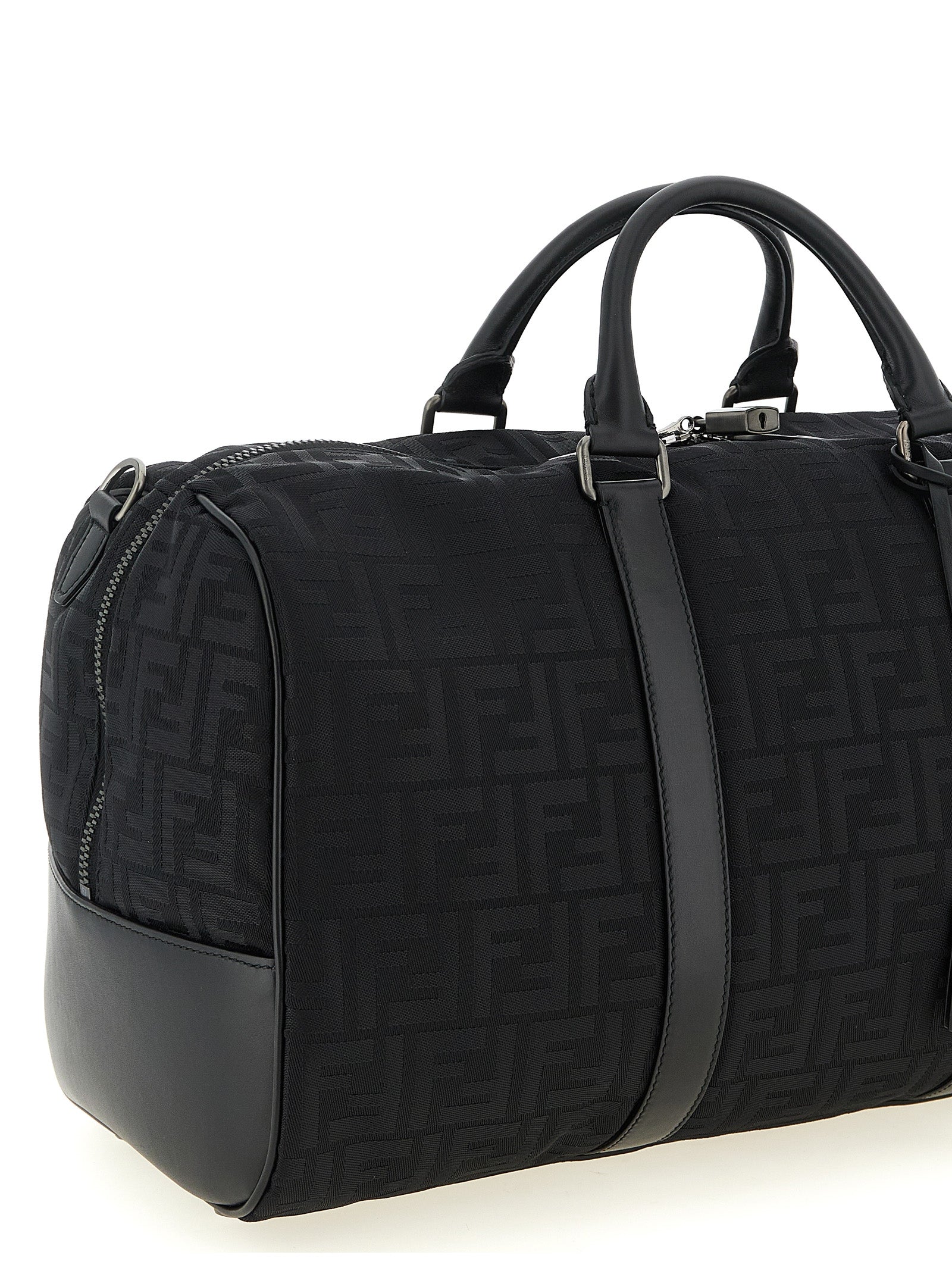 Medium FF duffel bag Black Polyamide Lifestyle