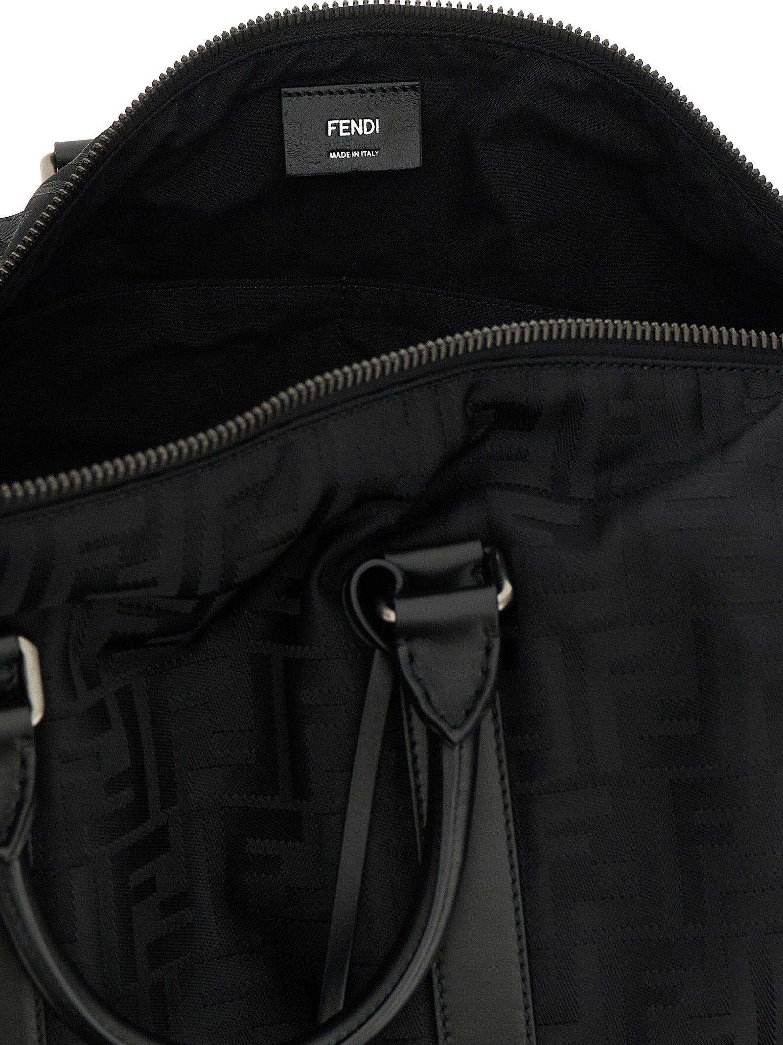 Medium FF duffel bag Black Polyamide Lifestyle