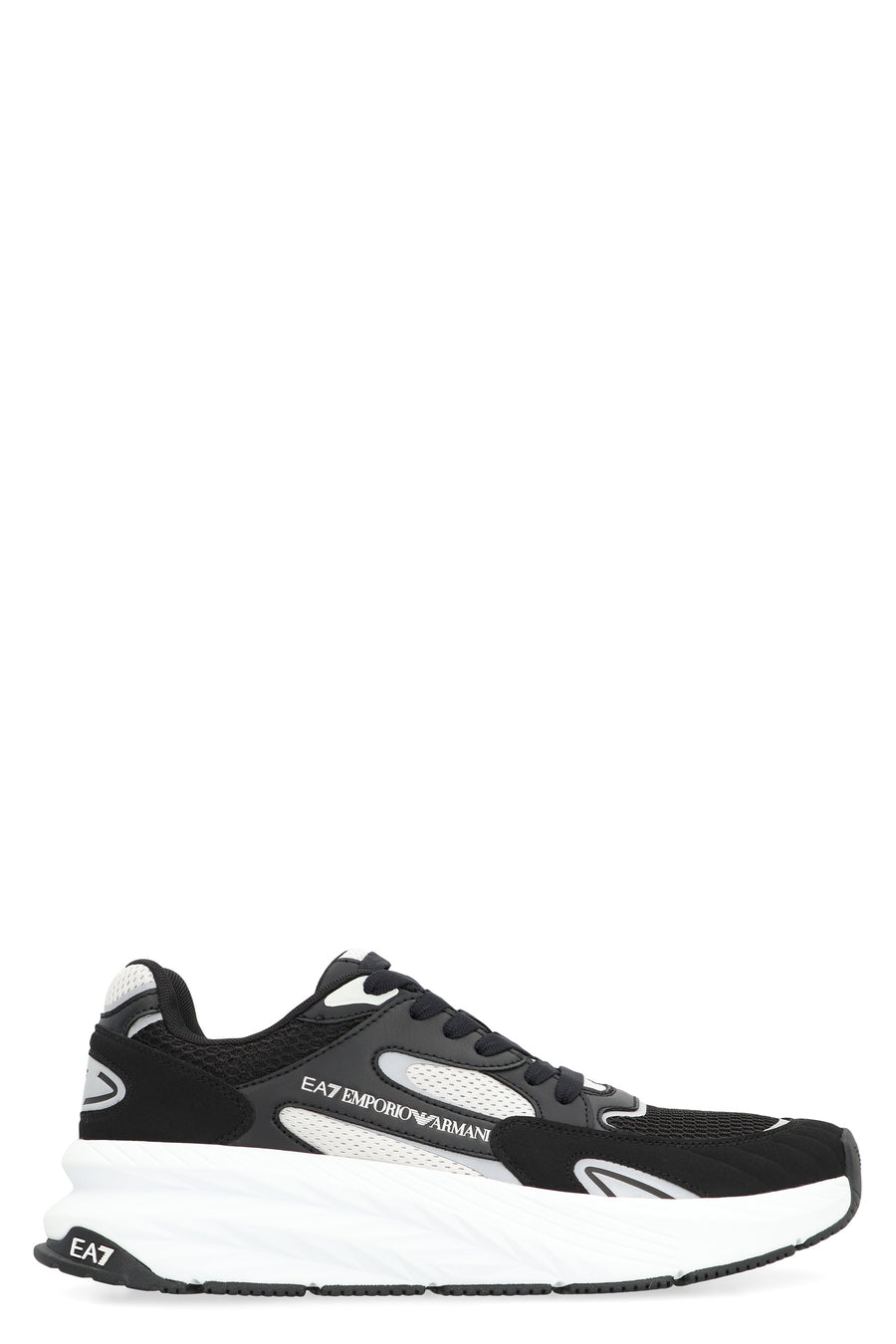 Emporio Armani Mesh Sneakers Black Polyester Trainers