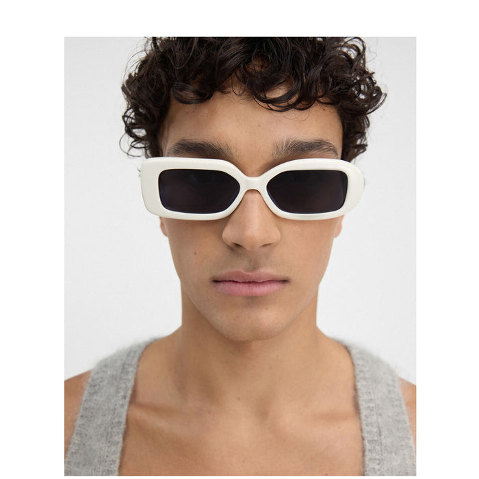 Jacquemus Les lunettes Rond Carré JAC 11 C2 White Bianco Acetate Occhiali Sole