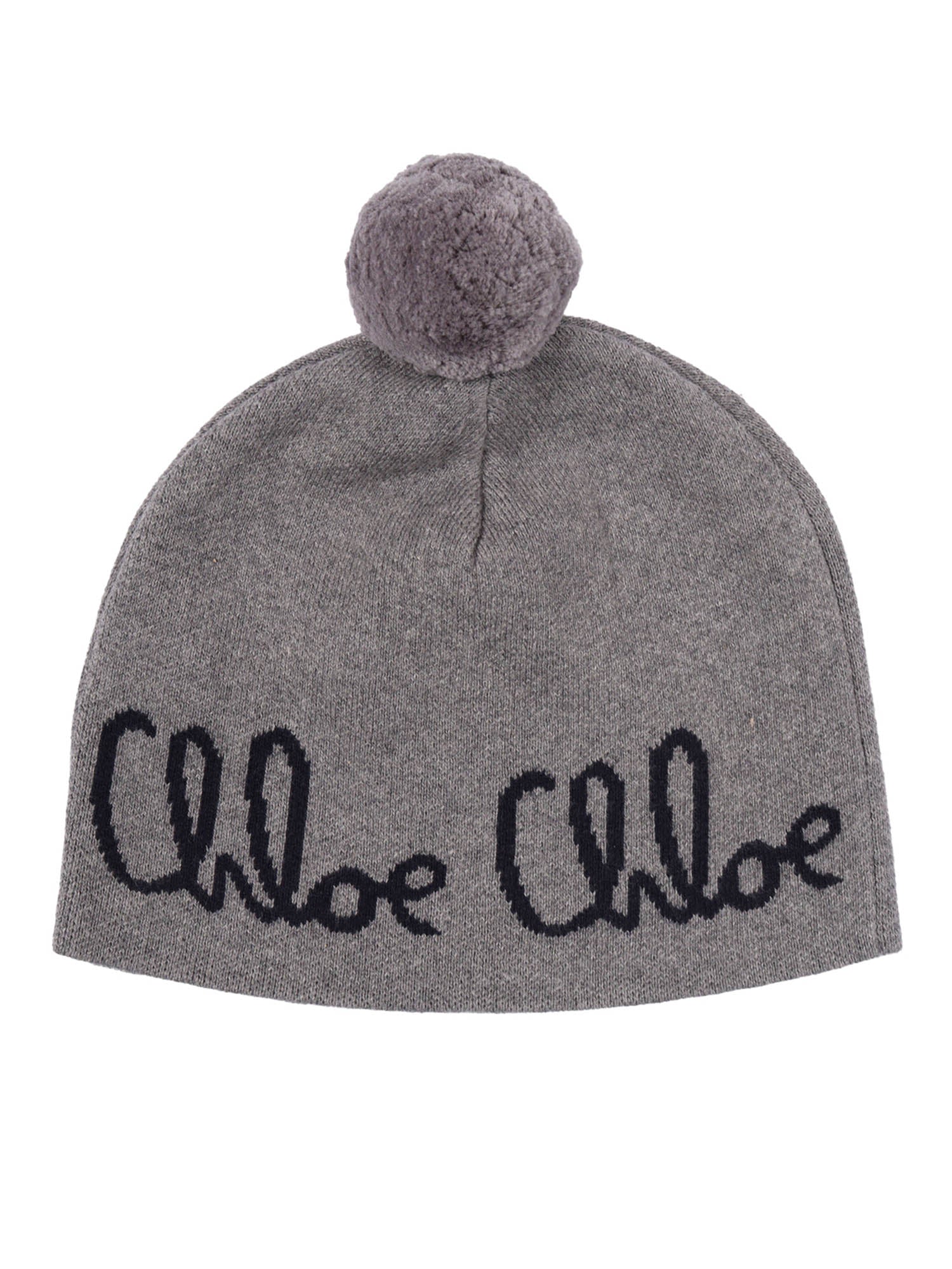CAP Grey Cotton Fabric 2 Wool Hat