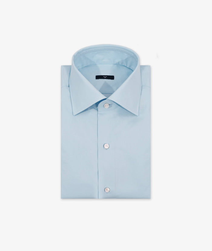 Brera Sartorial Cotton Shirt Light Blue Hand Made