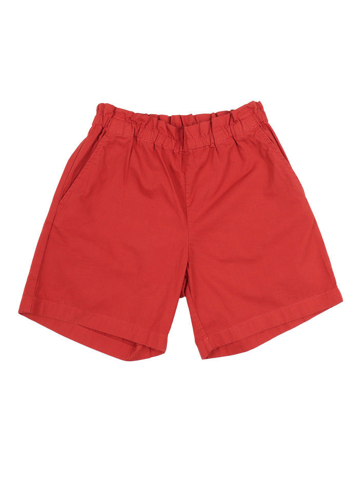 Leslie Shorts Red Organic Cotton